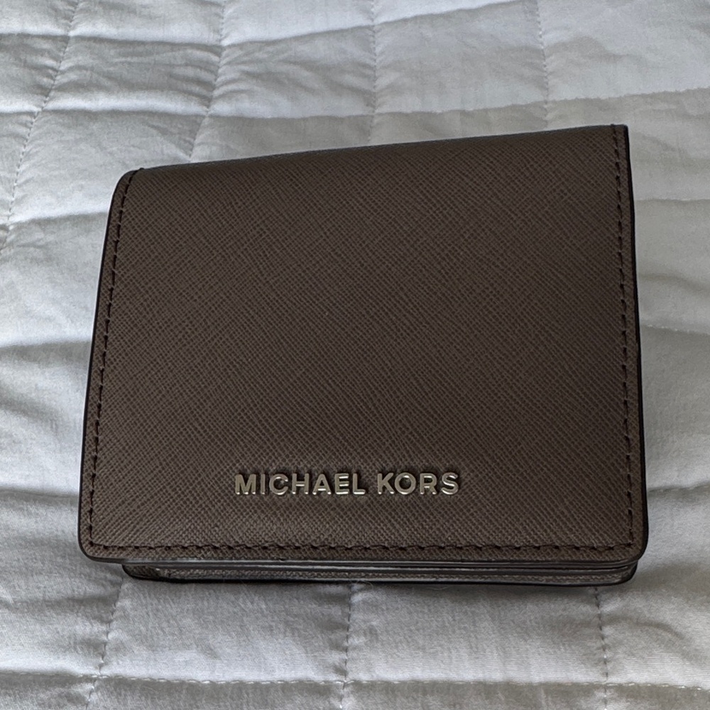 Michael Kors Dark Taupe Leather Wallet